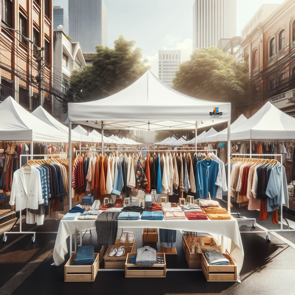 une tente pour vendre des marchandises